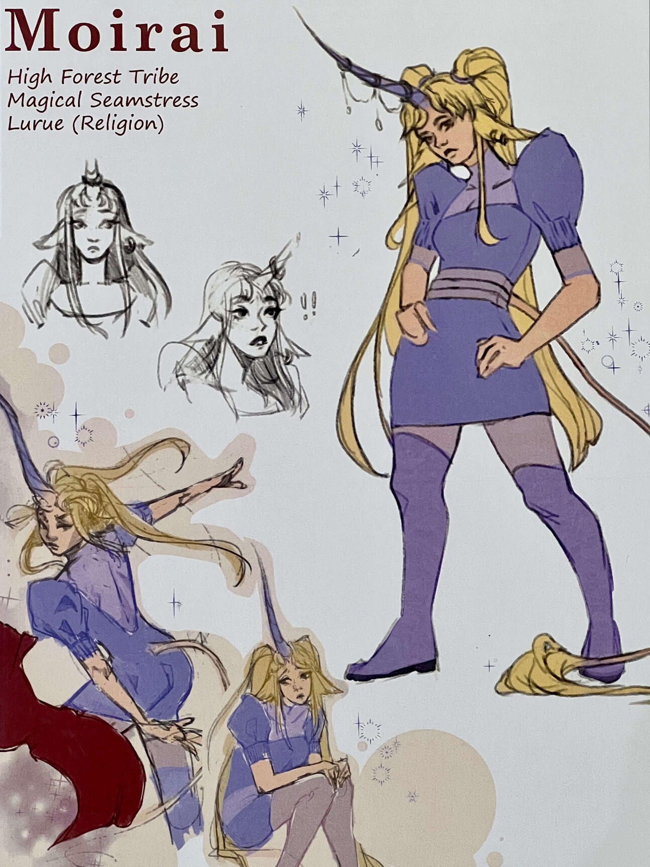 Moirai Art Book, 2023, digital painting series, 8.5" × 11" × 1"