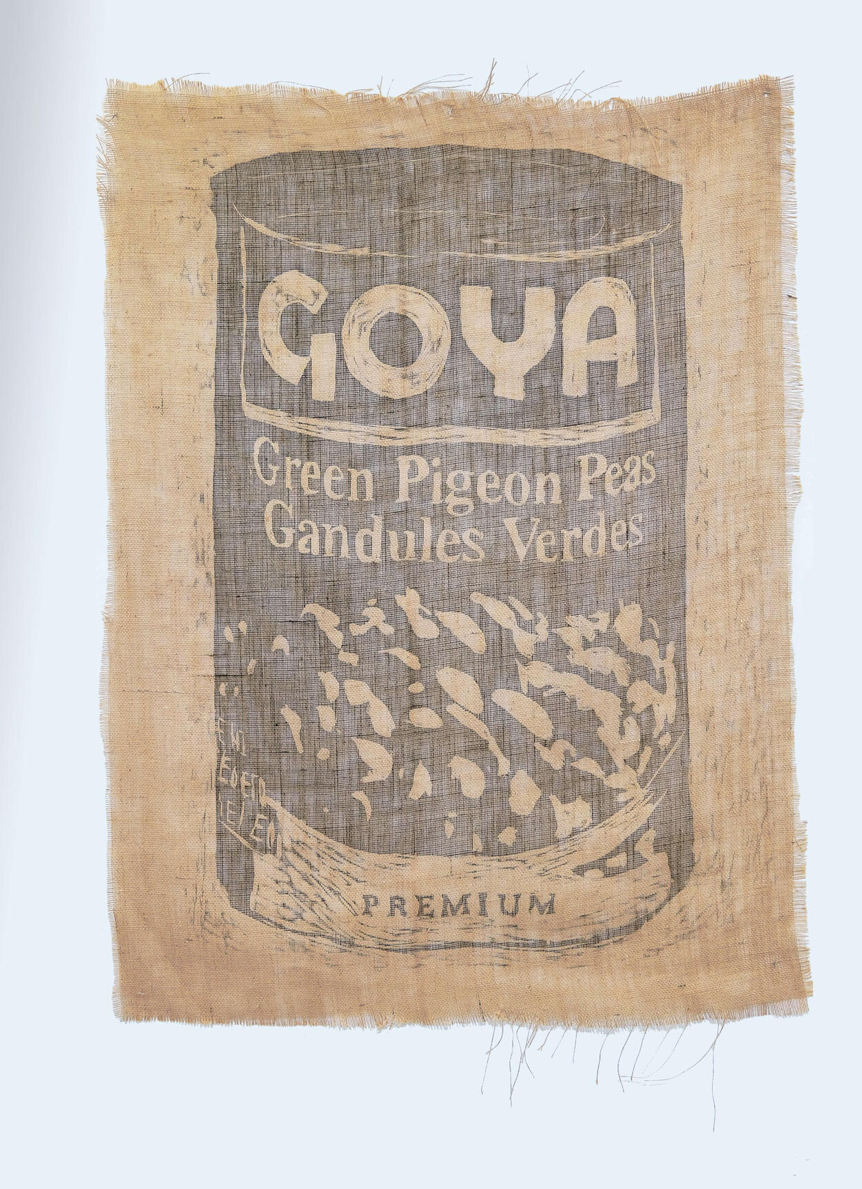 Matria, 2023, ink on burlap, 36" × 48"